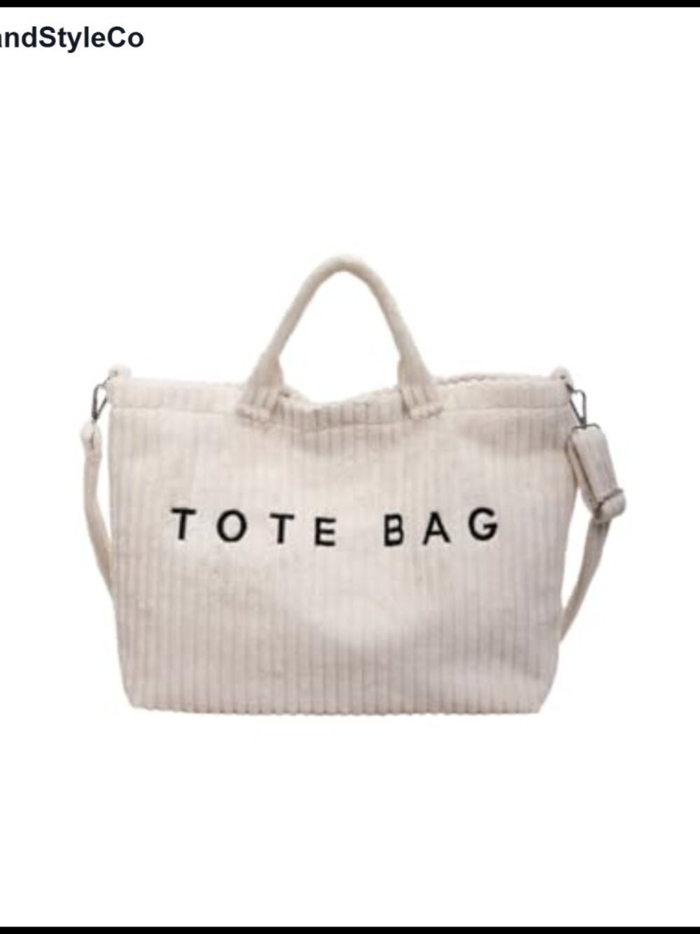 Women's Soft Corduroy Tote Bag Top Handle Crossbody Purse